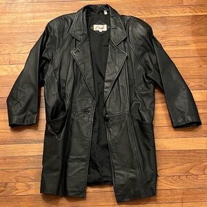 Vintage ONDE Black Leather Coat
